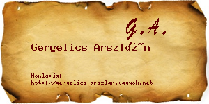 Gergelics Arszlán névjegykártya